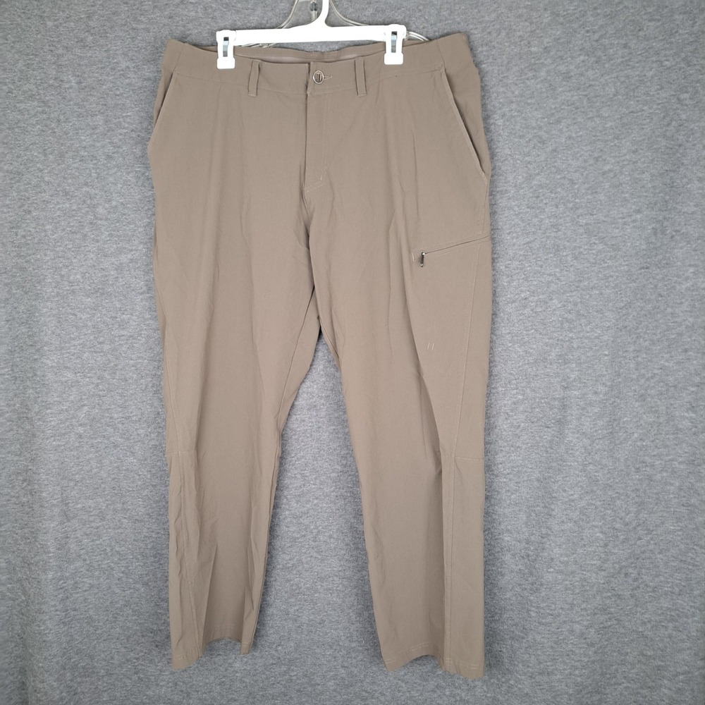 Exofficio‎ Pants Mens 37x30 Brown Cargo Tech Nylon Hiking Outdoor Lightweight
